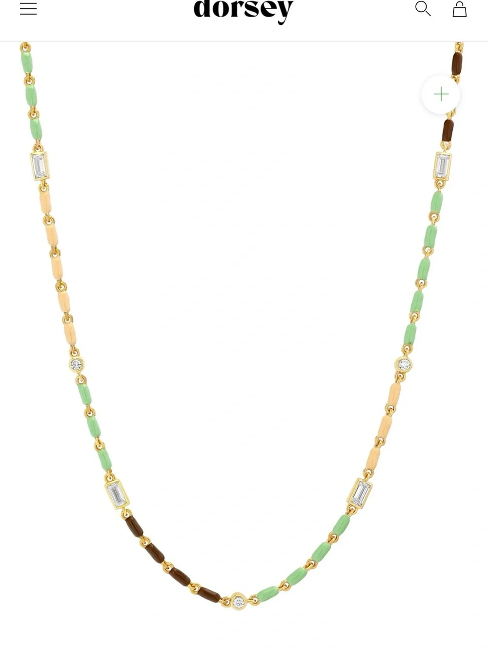 Dorsey enamel necklace in terre - Picture 2 of 5